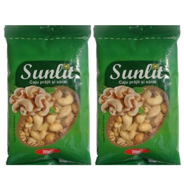 Caju prajit si sarat Sunlit - 200 g x 2 Buc (PROMO - 15%)